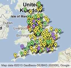 Map of 18 week pressures - NHS Trusts