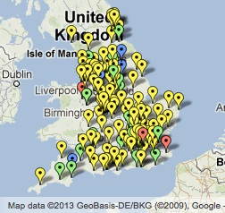 Map of one year waiters - NHS Trusts