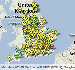 Map of one year waiters – NHS Trusts